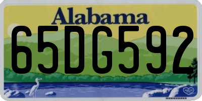 AL license plate 65DG592