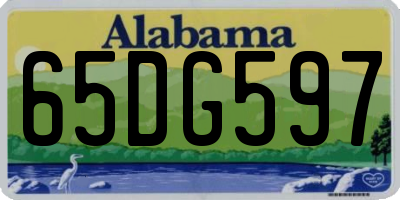 AL license plate 65DG597