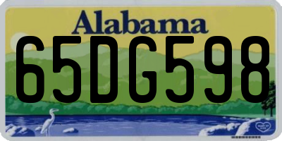 AL license plate 65DG598