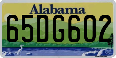 AL license plate 65DG602