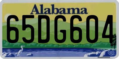 AL license plate 65DG604