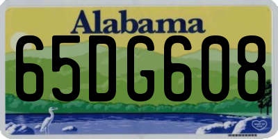 AL license plate 65DG608