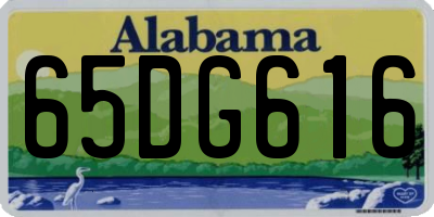 AL license plate 65DG616