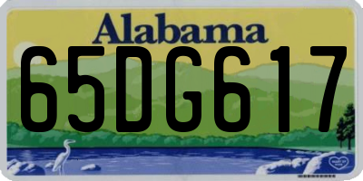 AL license plate 65DG617