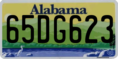 AL license plate 65DG623