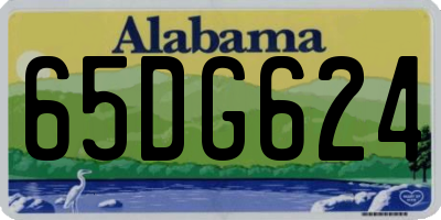 AL license plate 65DG624