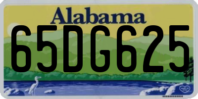 AL license plate 65DG625