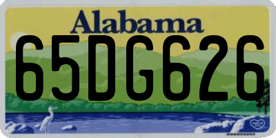 AL license plate 65DG626