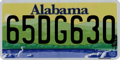 AL license plate 65DG630