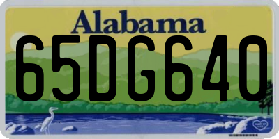 AL license plate 65DG640