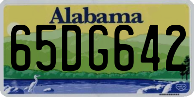 AL license plate 65DG642