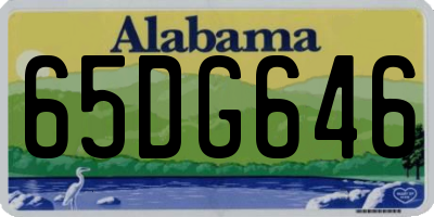 AL license plate 65DG646