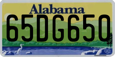 AL license plate 65DG650