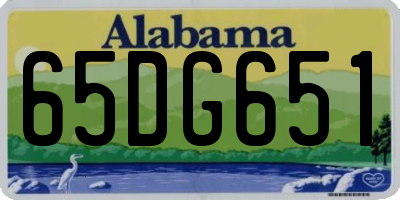 AL license plate 65DG651