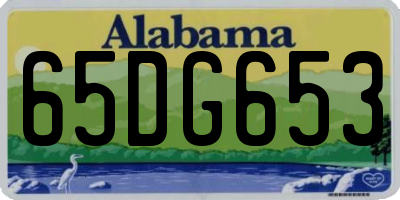 AL license plate 65DG653