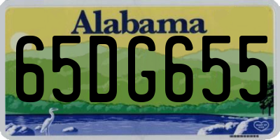 AL license plate 65DG655