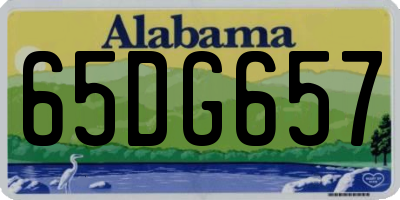 AL license plate 65DG657