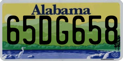 AL license plate 65DG658