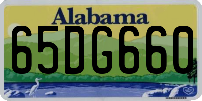 AL license plate 65DG660