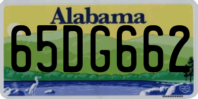 AL license plate 65DG662