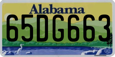 AL license plate 65DG663