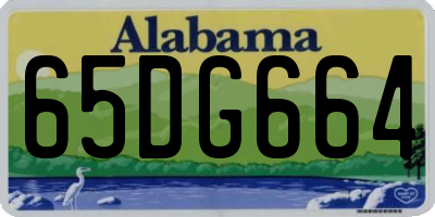 AL license plate 65DG664