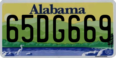 AL license plate 65DG669
