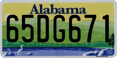 AL license plate 65DG671