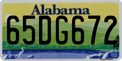 AL license plate 65DG672
