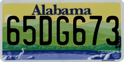 AL license plate 65DG673