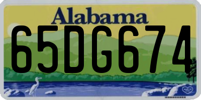 AL license plate 65DG674