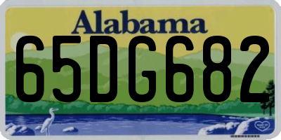 AL license plate 65DG682