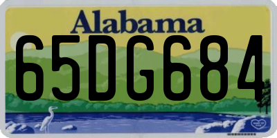 AL license plate 65DG684