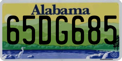 AL license plate 65DG685