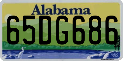 AL license plate 65DG686