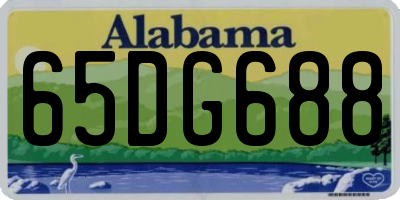 AL license plate 65DG688