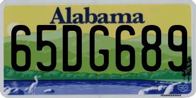 AL license plate 65DG689
