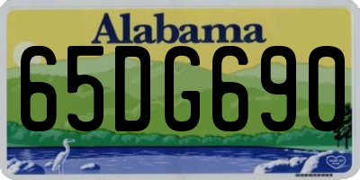 AL license plate 65DG690