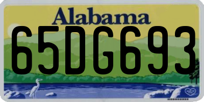 AL license plate 65DG693