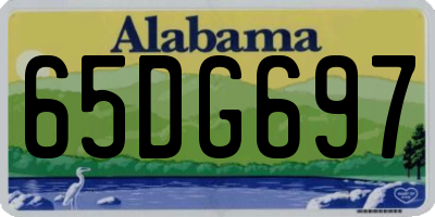 AL license plate 65DG697