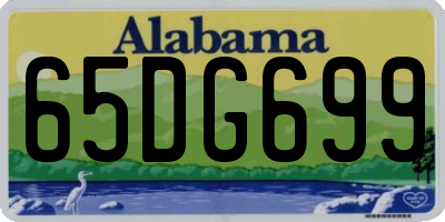 AL license plate 65DG699