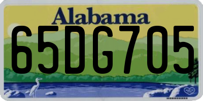AL license plate 65DG705