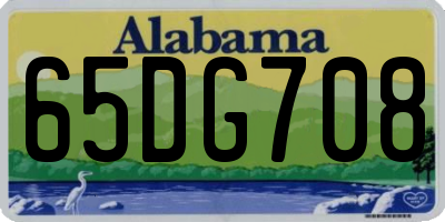 AL license plate 65DG708