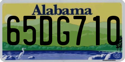 AL license plate 65DG710