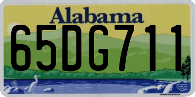 AL license plate 65DG711