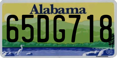 AL license plate 65DG718