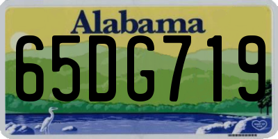 AL license plate 65DG719