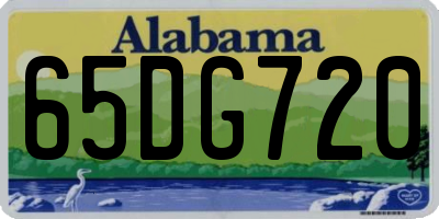 AL license plate 65DG720