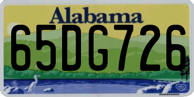 AL license plate 65DG726