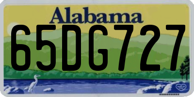 AL license plate 65DG727